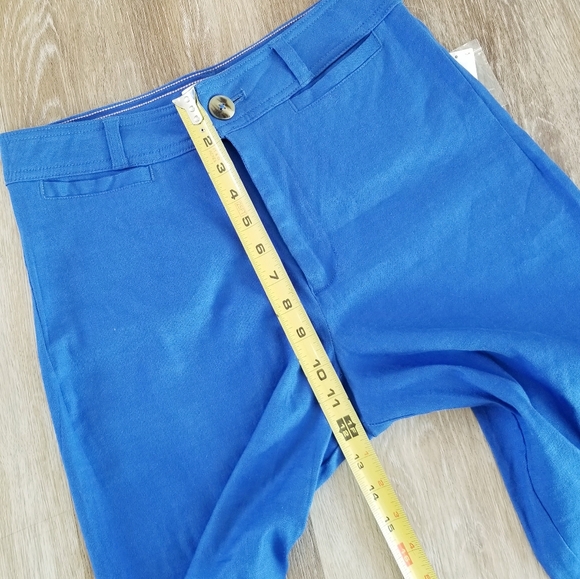 Maeve Anthropologie NWT The Ettie High-Rise Crop Wide-Leg Flare Pants Blue sz 29 - Picture 7 of 16